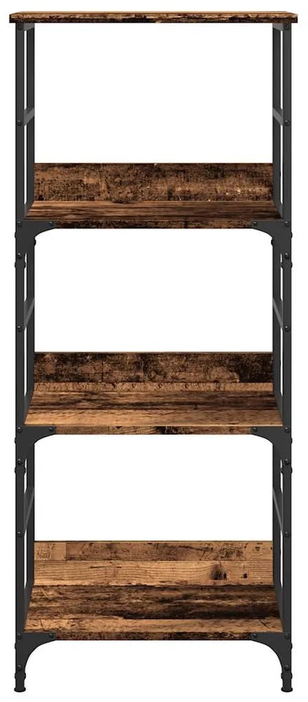 antik fa színű szerelt fa könyvszekrény 50 x 33 x 117,5 cm