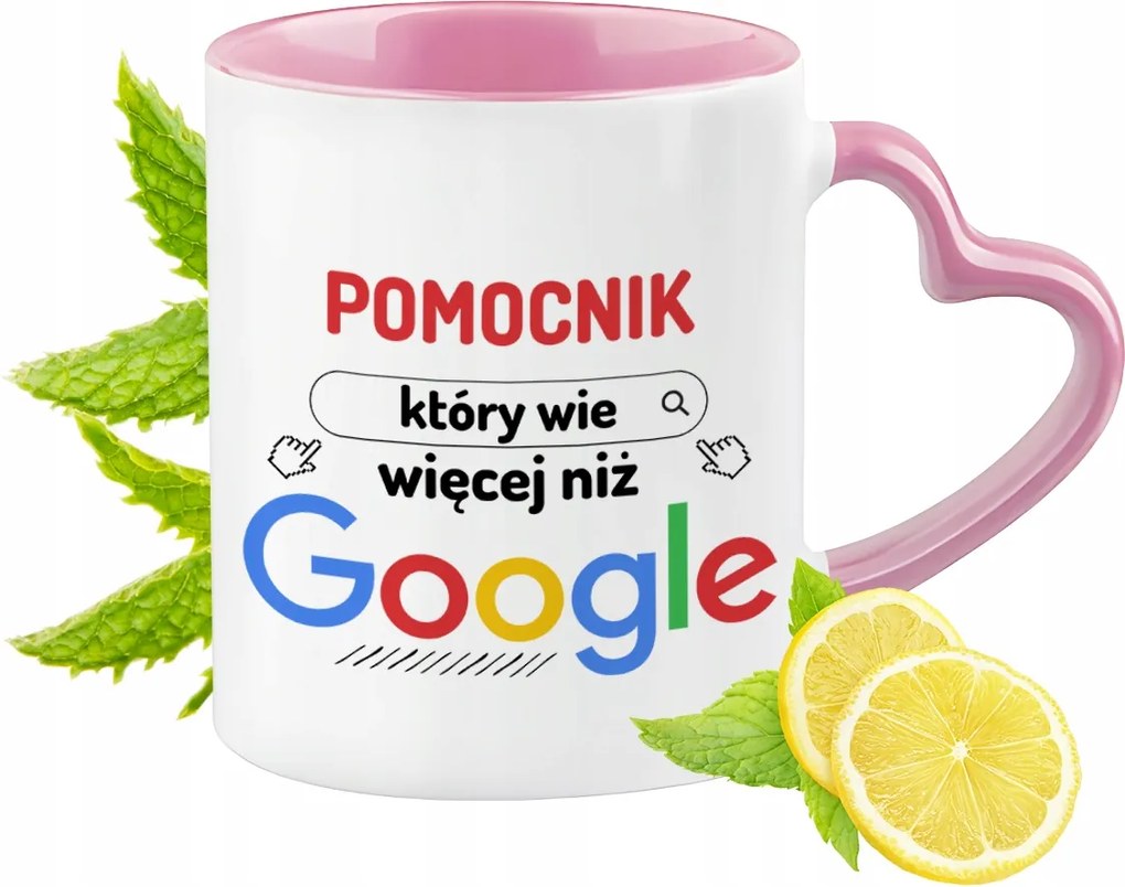 Bögre Segítőnek Rózsaszín Szív Alakú Füllel Kávé Ajándék