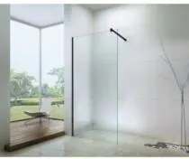 Balneum Royal Walk-in zuhanyfal fekete profillal átlátszó üveg 90x200cm