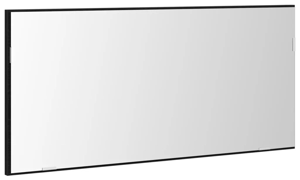 Fürdőszoba Tükörszekrény LED világítással Fekete Tölgy 80x37 cm
