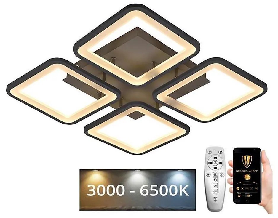 Brilagi - LED Dimmelhető felületre szerelhető csillár SQUARED LED/85W/230V 3000-6500K + távirányító