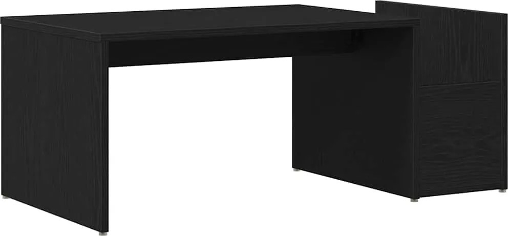 vidaXL Dohányzóasztal Fekete tölgy 90 x 45 x 35 cm Faanyag