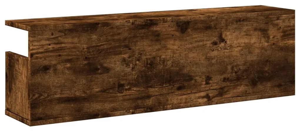 füstös tölgy színű szerelt fa faliszekrény 100 x 20 x 30 cm
