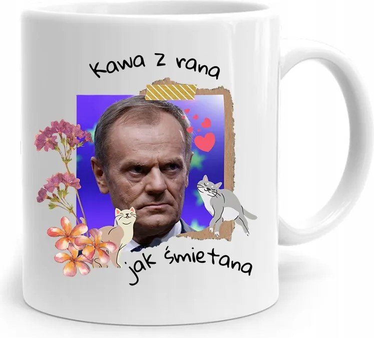 Donald Tusk Bögre Platform Kávé Reggel Ajándék fényképes nyomtatással