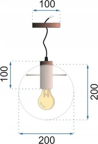 MORETTI MO3491 BULB ROSEGOLD Színű Függeszték 1xE27 60W IP20