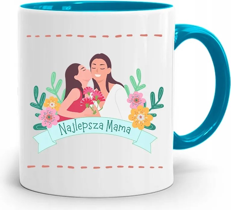 Kék Bögre Anyukáknak A Legjobb Anya Ajándék fényképes nyomtatással