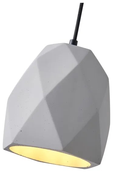 Csillár zsinóron 1xE27/40W/230V szürke