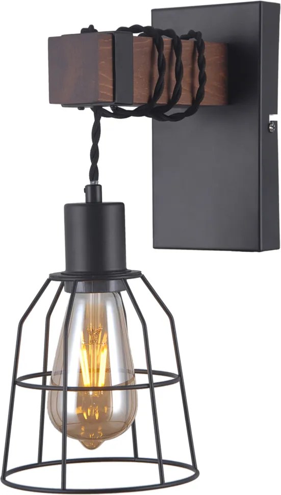Italux modern fali lámpa reda sötétbarna matt fekete itxwl-4793-1-l