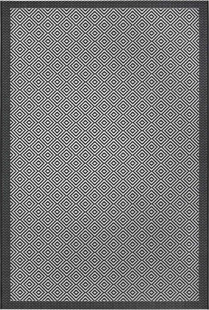 Grafit zsinóros szőnyeg,lapos,külső-belső 120x170cm