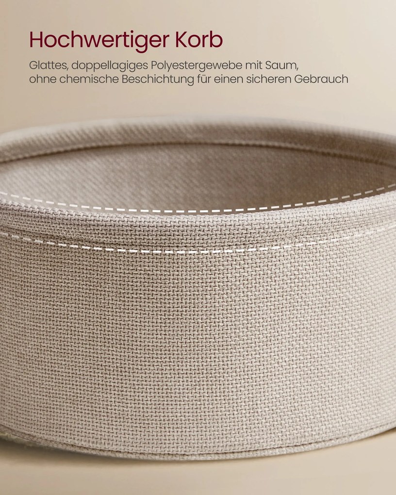 Kerek dohányzóasztal tárolóval, matt fehér és kamelbarna színben