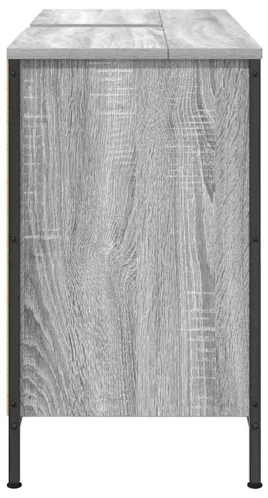 sonoma színű mosdószekrény fiókokkal 90x34,5x60 cm