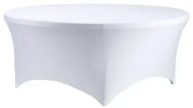Asztal szoknya terítő kerek fehér - 180 cm