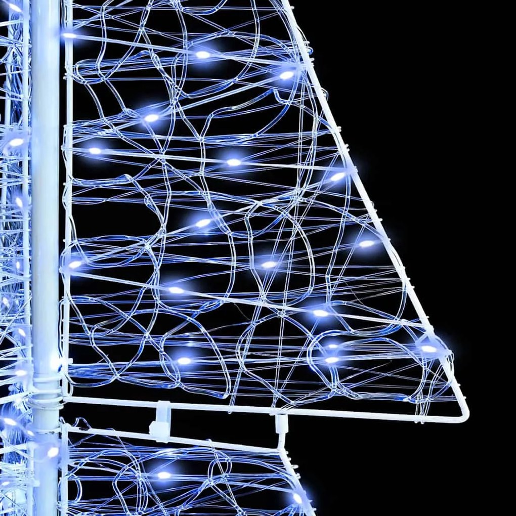 Karácsonyfa 240 LED-del Hideg Fehér 180 cm Akril