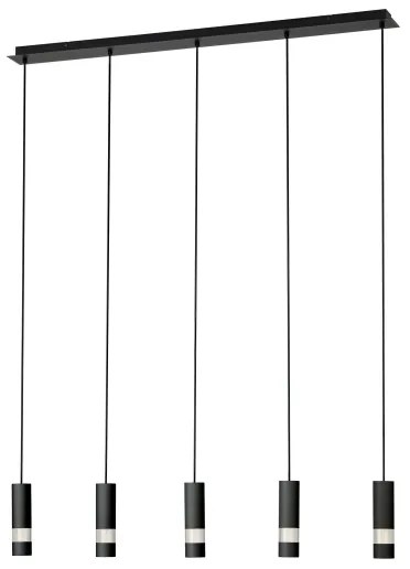 Eglo 39706 - LED Csillár zsinóron BERNABETA 5xGU10/4,6W/230V fekete