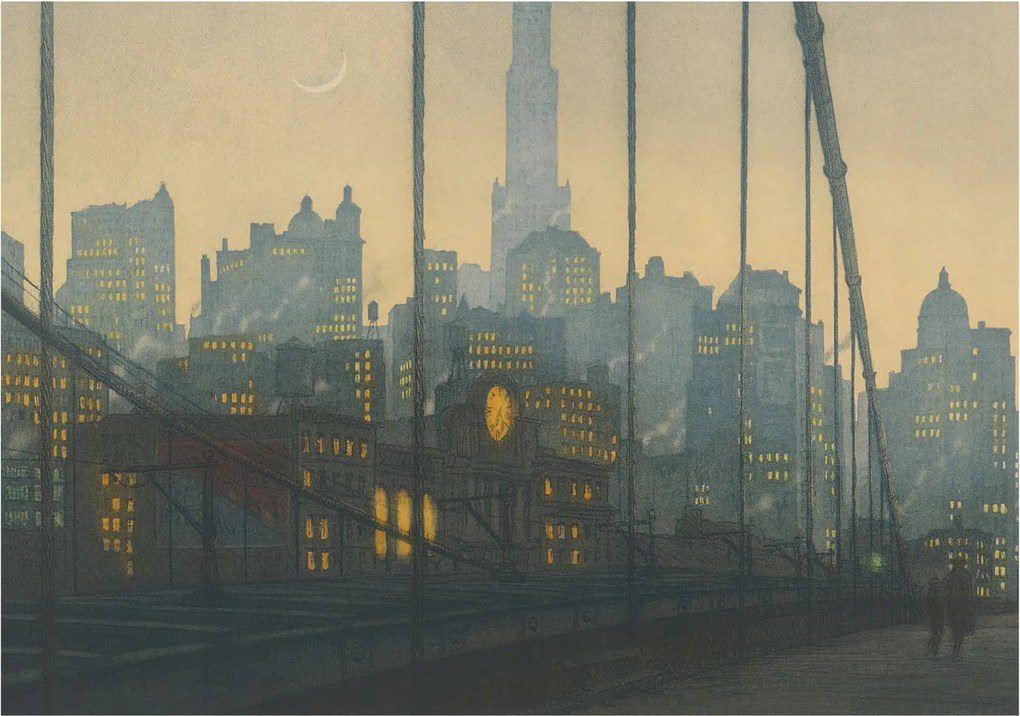 Stílusos Dekoratív Fotótapéta Flizelin Esti panoráma 208x146