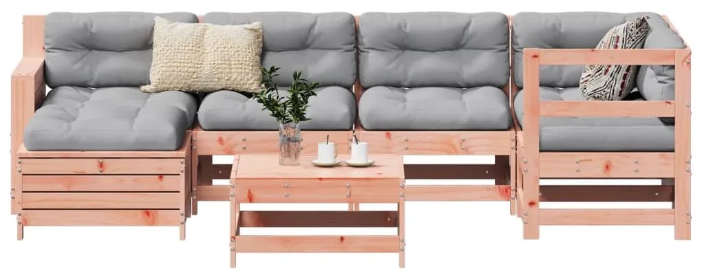 vidaXL 7 részes tömör duglászfenyő kerti kanapészett