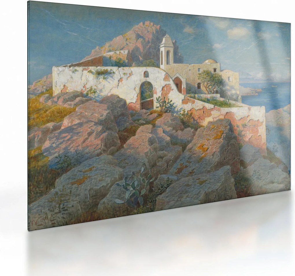 Üveg kép - William Stanley Haseltine, Santa Maria a Cetrella, Anacapri, reprodukciók (70x50 cm)
