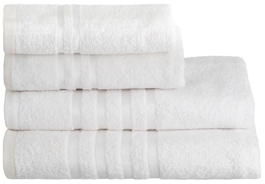 Fehér frottír pamut fürdőlepedő 100x150 cm Simple – Casa Selección