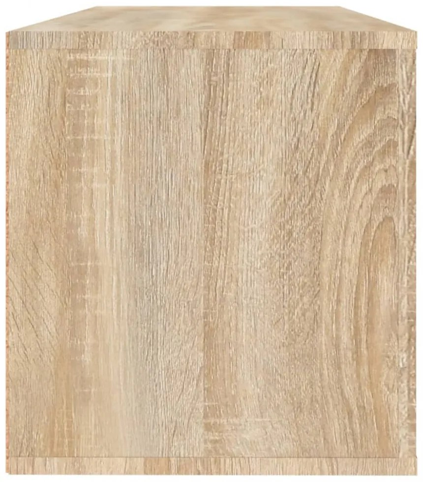 sonoma tölgy színű szerelt fa fali cipőszekrény 100x35x38 cm