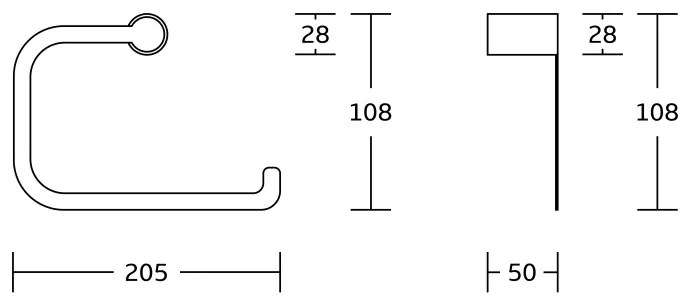 Mexen Base, törölközőtartó, króm, 70882321-00