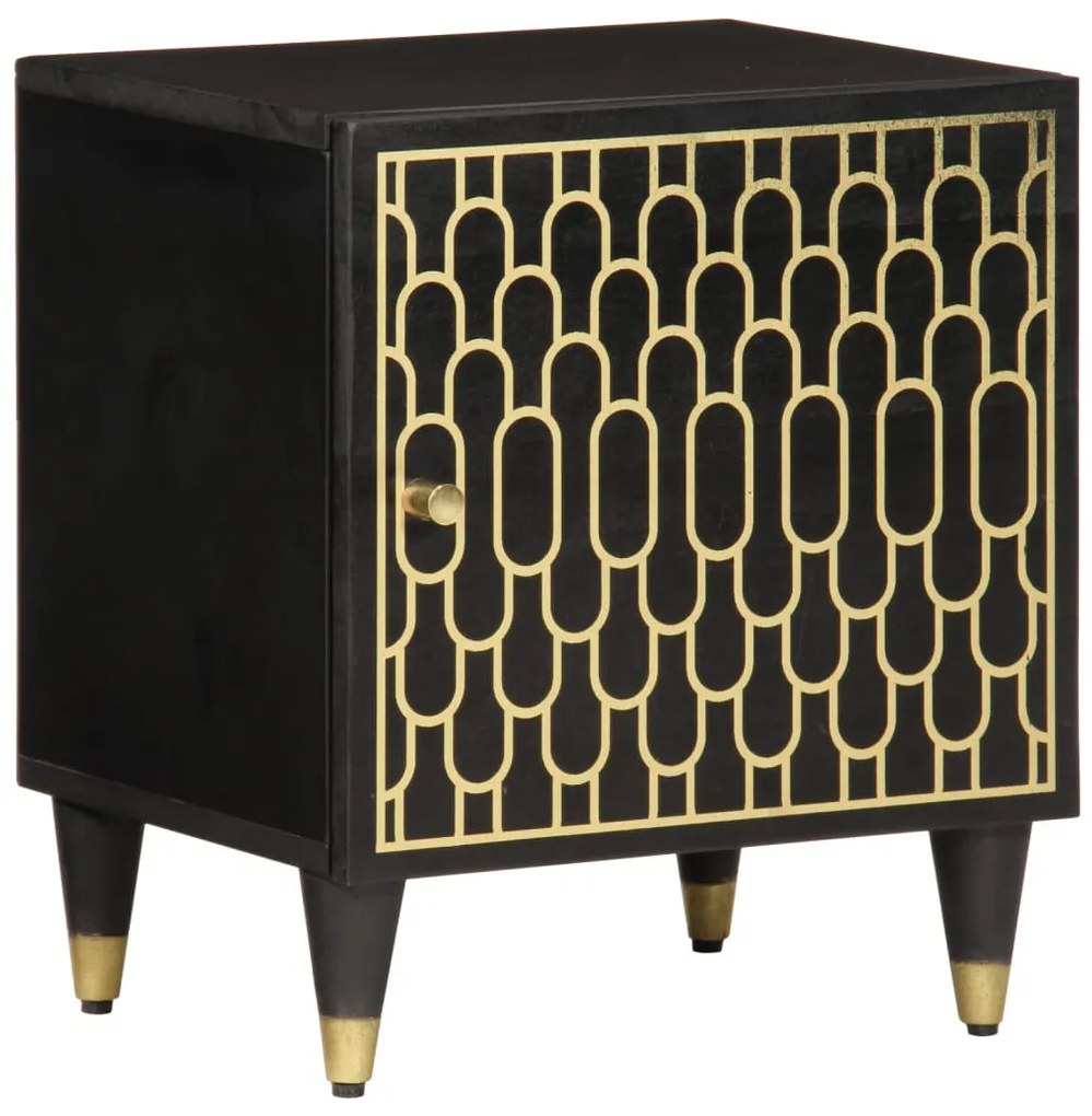 2 db tömör mangófa éjjeliszekrény 40 x 33 x 46 cm