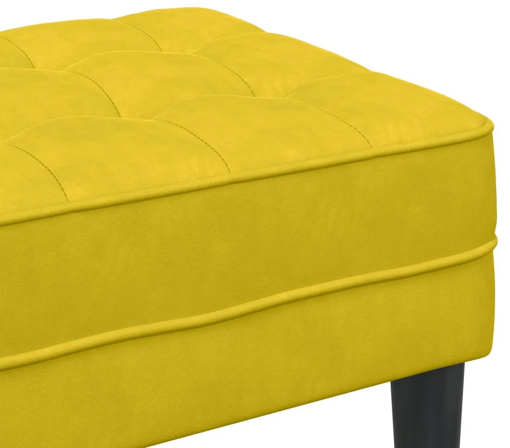 Pad Sárga 113x57x39 cm Bársonyos