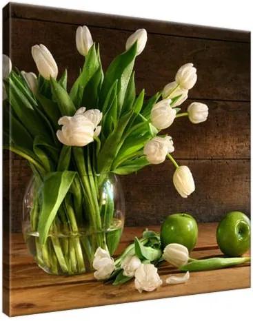 Vászonkép Fehér tulipánok 30x30cm 1364A_1AI