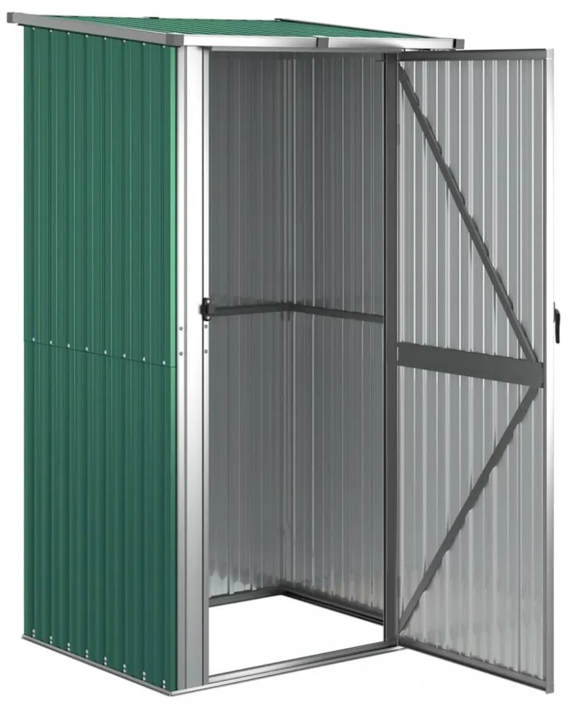 zöld horganyzott acél kerti fészer 118,5 x 97 x 209,5 cm