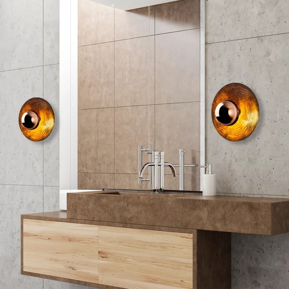 Rézszínű fali lámpa ø 38 cm Kurt – Opviq lights