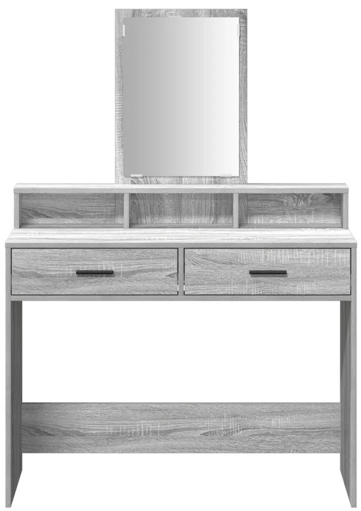 Öltöztetőasztal Fiókokkal Szürke Sonoma 100x41x140 cm