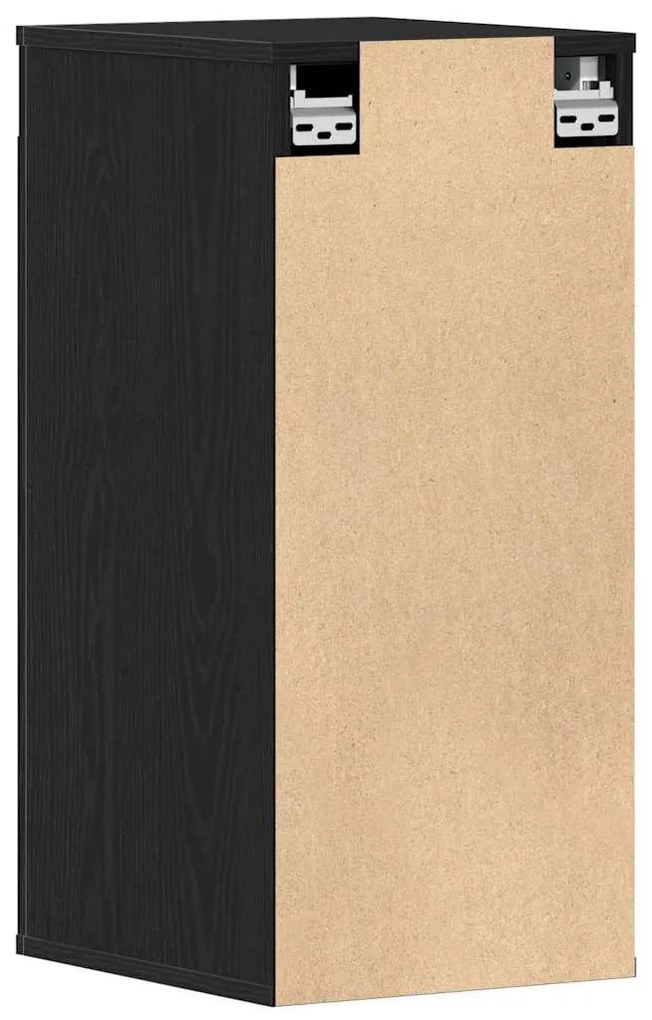 2 db fekete tölgy szerelt fa cipőszekrény 32x35x70 cm
