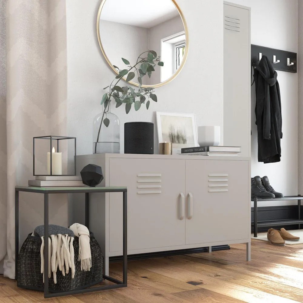 Krémszínű fém szekrény 100x64 cm Bradford – Støraa