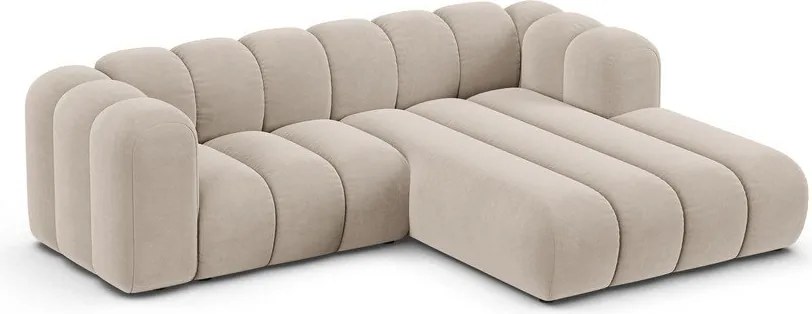Bézs sarokkanapé (jobb oldali) Lupine – Micadoni Home