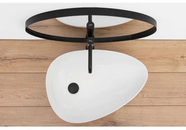 REA-U8536 - Ráültethető mosdó GRETA 39x56 cm kerámia/fényes fehér