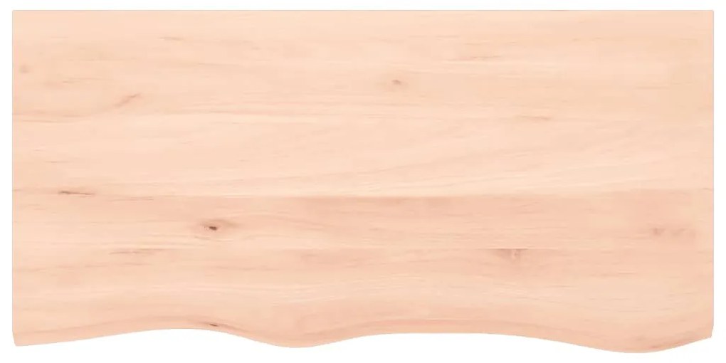 kezeletlen tömör tölgyfa fali polc 100x50x(2-6) cm