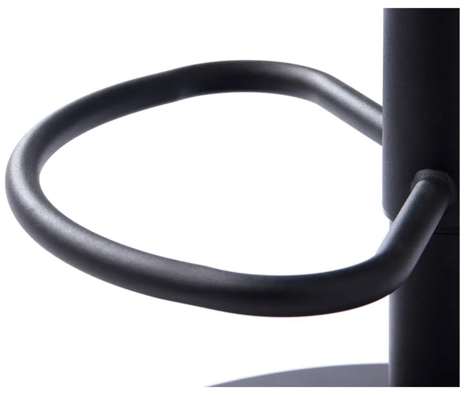 Sötétszürke kárpitozott állítható magasságú-karfás bárszék (ülésmagasság 65 cm) Nolan – Unique Furniture