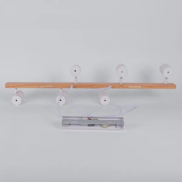 BRILAGI - LED RGBW dimmelhető, kábelre függesztett csillár SELE 6xGU10/6,5W/230V fehér/tölgy