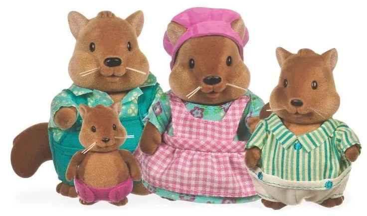 Li'l Woodzeez - Figurakészlet BUSTLEBERRY mókuscsalád