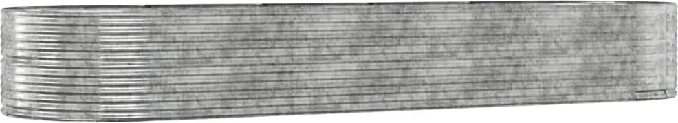 vidaXL ezüstszínű horganyzott acél kerti magaságyás 447 x 140 x 68 cm
