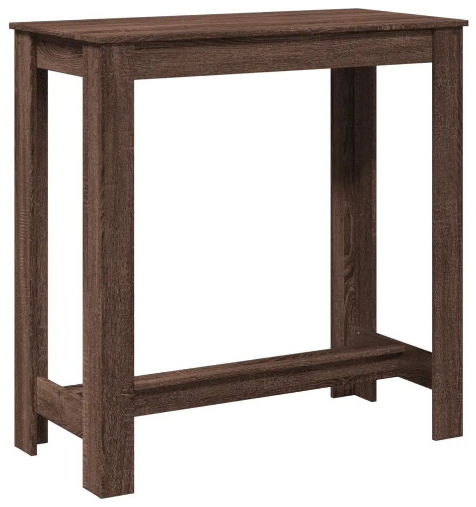 barna tölgy színű szerelt fa bárasztal 102 x 50 x 103,5 cm