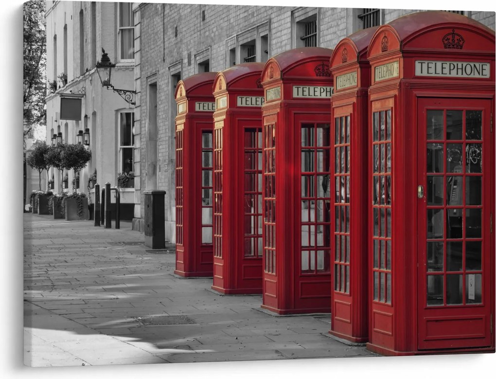 Kép - Londoni telefonfülkék (70x50 cm)