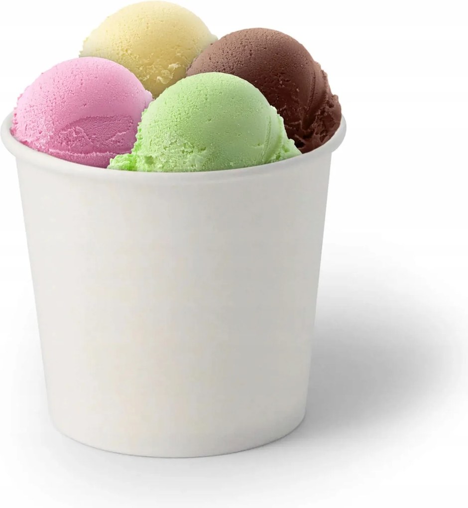 Greenbox 50 db Desszert fagylaltos pohár 250 ml fehér biológiailag lebomló