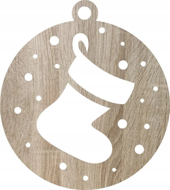 Karácsonyi gömbök karácsonyfadísz fa zokni 5db