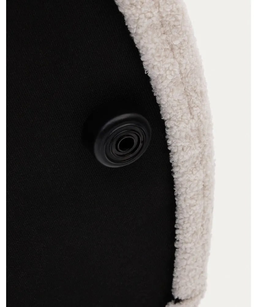 Krémszínű buklé puff Kaeli – Kave Home