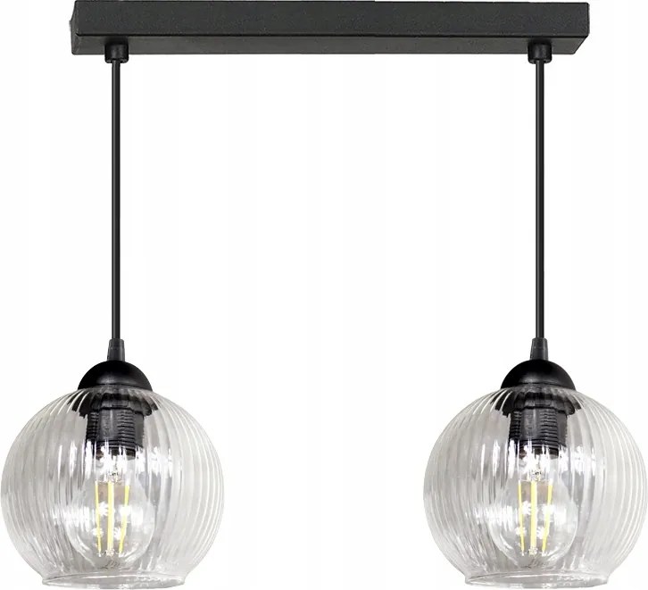 Asztali függőlámpa Glass bordázott mennyezeti lámpabúra csillár loft lámpa