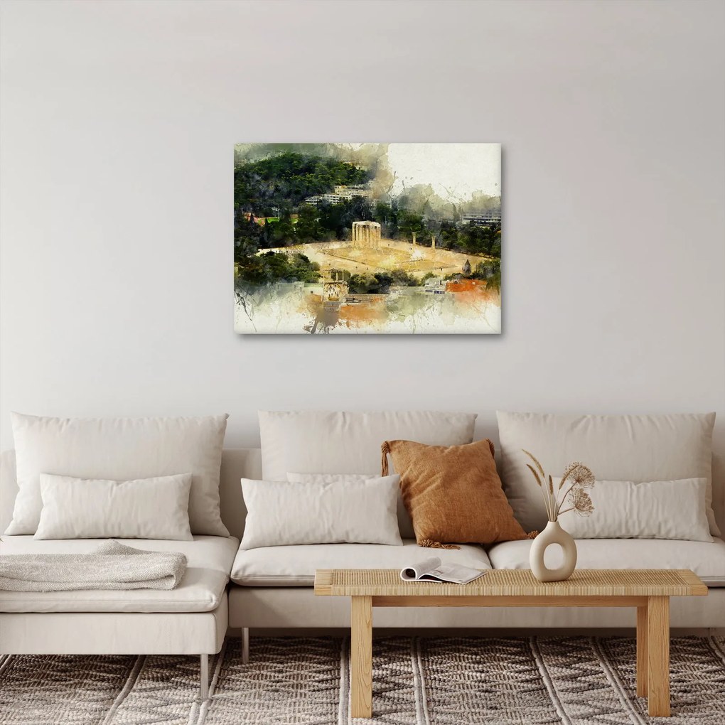 Kép - Zeusz temploma, Athén, Görögország (70x50 cm)