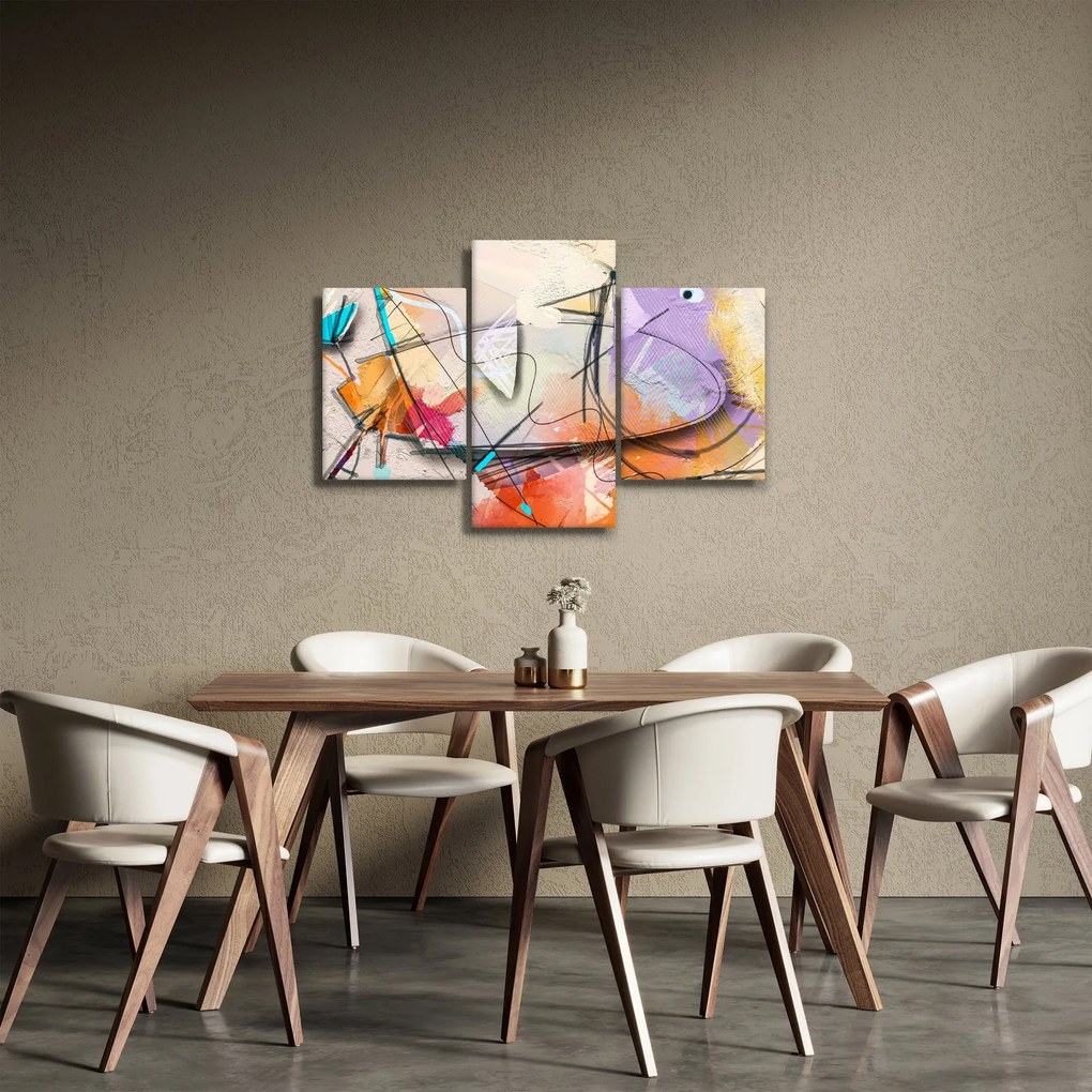 Kép - absztrakció, madár (90x60 cm)