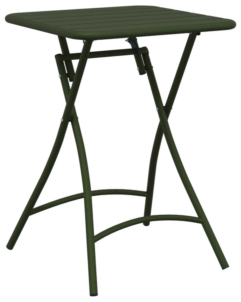 Kerti Asztal Sötétzöld 55 x 55 x 73 cm Porfestett acél