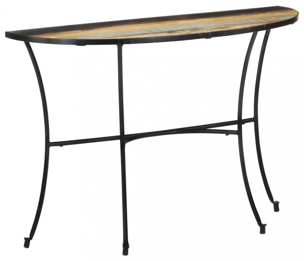 tömör újrahasznosított fa kisasztal 110 x 40 x 77 cm
