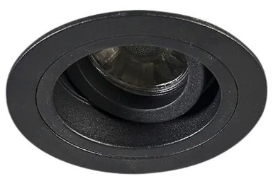 6 darabos modern, süllyesztett spotlámpa készlet fekete, 9,2 cm-es, forgatható és dönthető - Chuck